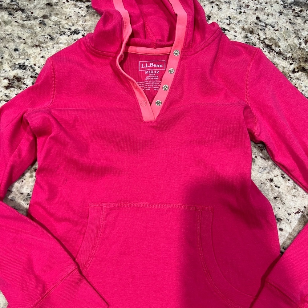 L.L. Bean Pink Pullover Hoodie